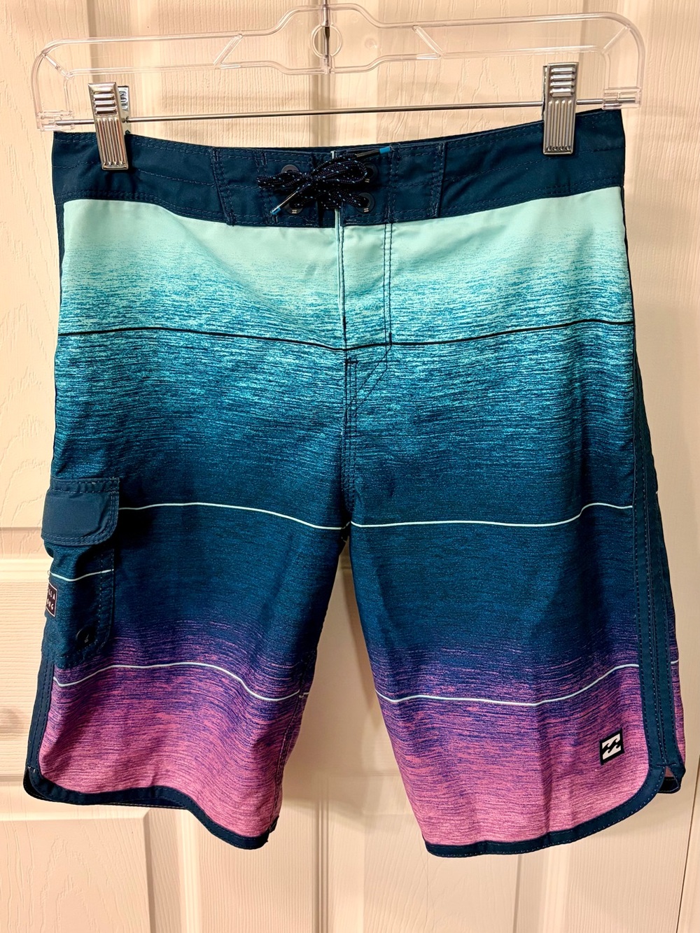 Billabong Men’s Teal to Purple Ombre Swim Board Shorts
